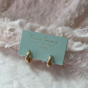 MIA FIORE Made In Italy 14kt Gold Polished Huggie Hoop Earrings